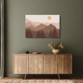 Kép - Barna hegyek N⁰1 (90x60 cm)