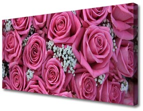 Vászonkép nyomtatás Rózsa virágok Plant 100x50 cm