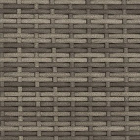 2 személyes szürke polyrattan kerti kanapé zsámolyokkal