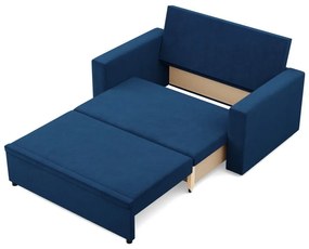 Zeus kanapé, bársony, hab töltet, egyenes kartámasz, kék