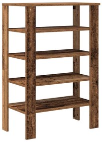 antik fa szerelt fa cipőtartó 61x32x87,5 cm