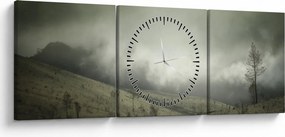A vihar előtti táj képe (órával) (90x30 cm)