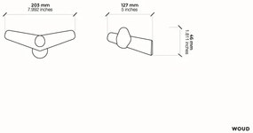 Fogas "Tail Wing",közepes, 2 változat - Woud Variáns: világos tölgyfa