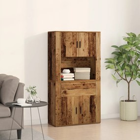 Magas öltözködő szekrény Régi fa 80x33x150 cm Mérnöki Fa