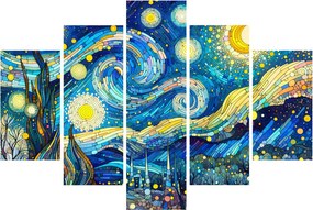 Kép – Csillagos éjszaka mozaikja (150x105 cm)
