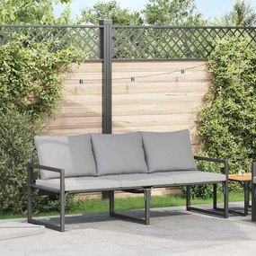 Kerti pad Fekete 180 x 72.5 x 71 cm Acél