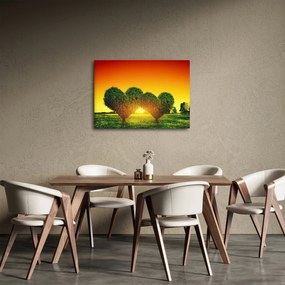 Kép - szív a fák tetején (70x50 cm)