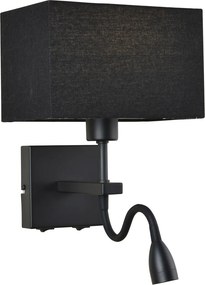 Italux modern skandináv fali lámpa norte fekete matt fekete itxwl11222blbmrcbl