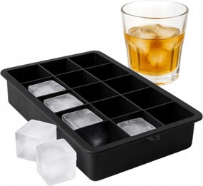 Jégforma XL Szilikon Jégkockatartó 15 Db Jégkocka Tárolására 3,3CM