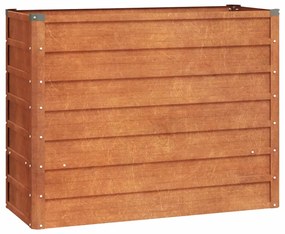 Rozsda színű corten acél kerti magaságyás 100 x 40 x 77 cm