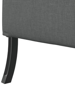 Magas Háttámlás Kanapé Sötét Szürke 109x56x121 cm Szövet