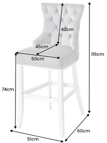 Design bárszék Queen bézs