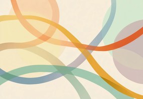 Fotótapéta - Szivárványos vonalak (147x102 cm)