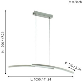 Eglo 97911 - FRAIOLI-C LED RGB dimmelhető függeszték 2x17W/230V