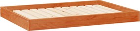 vidaXL Kutyafekhely Faggyú barna 101,5 x 74 x 9 cm Tömör fenyőfa