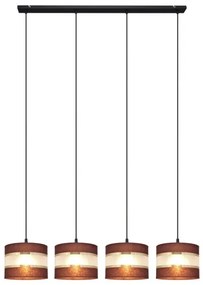 Csillár zsinóron HELEN 4xE27/15W/230V barna/fekete/arany