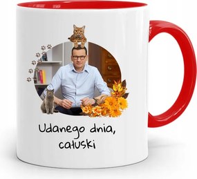 Piros Politikus Bögre Mateusz Morawiecki Miniszterelnök fényképes nyomtatással