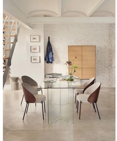 Étkezőasztal üveg asztallappal 90x200 cm Burano – Kave Home