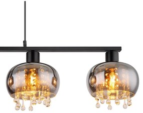 Globo 15839-4H - Csillár zsinóron CORRY 4xE27/9W/230V fekete