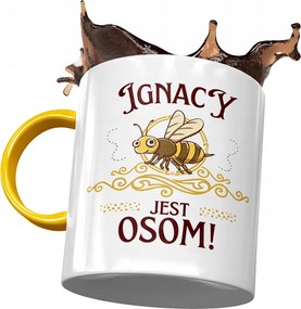 Sárga Bögre Ignác Férj Kollégának Ajándék Nyomtatott Fotóval