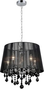 ITALUX MDM-2572-5-BK CORNELIA Ernyős Függesztett Lámpa Króm, Fekete E14 IP20