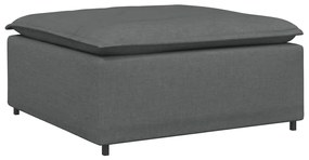 sötétszürke moduláris kanapé lábzsámoly modul 100x100x48 cm