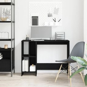 vidaXL Íróasztal Fekete Tölgy 102,5x35x75 cm Műszaki Fa
