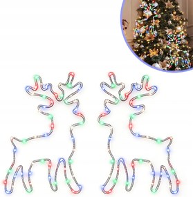 LED-es fényfüzér 32,5 cm – többszínű, karácsonyi dekoráció 2 db