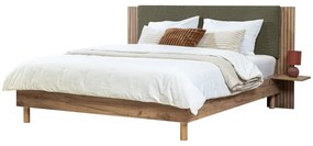 Zöld franciaágy ágyráccsal 140x190 cm Lior – Bobochic Paris