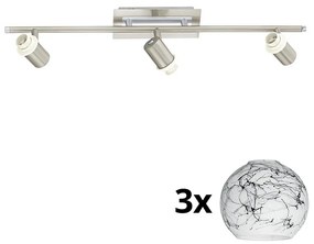 Eglo - LED spotlámpa MY CHOICE 3xE14/40W/230V króm/fehér/fekete