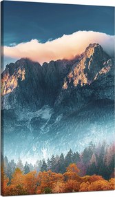 Vászonkép Hegyek Ég Erdő Természet 70x120 cm Ajándéknak is tökéletes