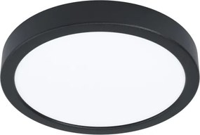 Eglo 901325 - FUEVA LED fürdőszobai mennyezeti lámpatest, 11,5 W, 230 V, átm. 21,1 cm, IP44, fekete