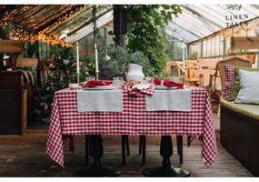Len asztalterítő 140x350 cm Red Gingham – Linen Tales