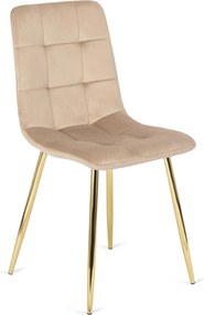 Szék krém színben, bársony kárpittal. YORK