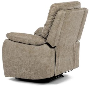 Relax fotel vezeték nélküli elektromos vezérléssel, bézs vintage szövettel. TV-4094 LAN3