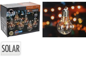 ProGarden napelemes izzĂłlĂĄnc ĂĄtlĂĄtszĂł, 2 m, 10 x 5 LED, meleg fehĂ©r