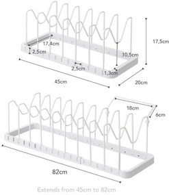 Tower fehér állítható fedőtartó állvány - YAMAZAKI
