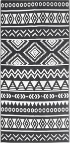 vidaXL kültéri szőnyeg ARAKIL fekete 80x150 cm PP