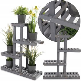 Virágtartó állvány fa virágtartó állvány virágágyás Tömör