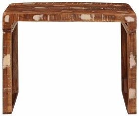Végasztal 60 x 35 x 45 cm tömör újrahasznosított fa
