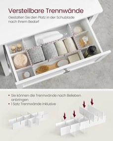 Fürdőszobai szekrény 2 fiókkal 30 × 60 × 80 cm, fehér