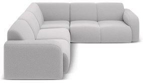 Világosszürke buklé sarokkanapé (variálható-L alakú) Molino – Micadoni Home