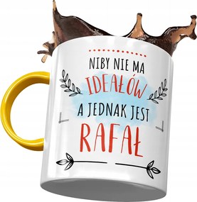 Sárga bögre Raffael Barát Barátnak Ajándék Nyomtatott Fotóval