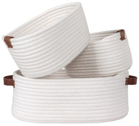 Fürdőszobai textil tárolókosár szett 3 db-os 35x25x13 cm Jarana – House Nordic
