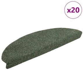 20 db zöld öntapadó lépcsőszőnyeg 65x21x4 cm