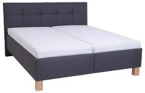 MARIA kárpitozott ágy matraccal és tágas tárolóhellyel, 180x200 cm, szürke