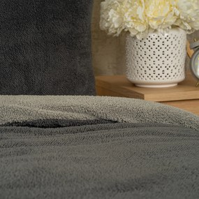 4Home Teddy gyapjú hatású ágyneműhuzat, szürke, 140 x 200 cm, 70 x 90 cm