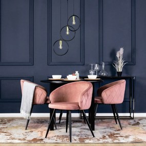 Elegáns Étkezőszék Rózsaszín Bársony Kárpittal. ADELE