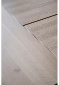 Bővíthető étkezőasztal tölgyfa asztallappal 220x100 cm Carradale - Rowico