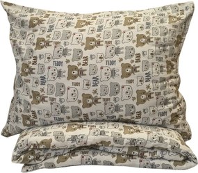 Muszlin ágyneműhuzat Teddy Bear TiaHome - Detský set 130x90cm + 65x45cm